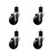 Service Caster 3.5'' SS Soft Rubber Wheel Swivel 1-3/4'' Expanding Stem Caster Set, 4PK SCC-SSEX20S3514-SRS-134-4 - alternate 1